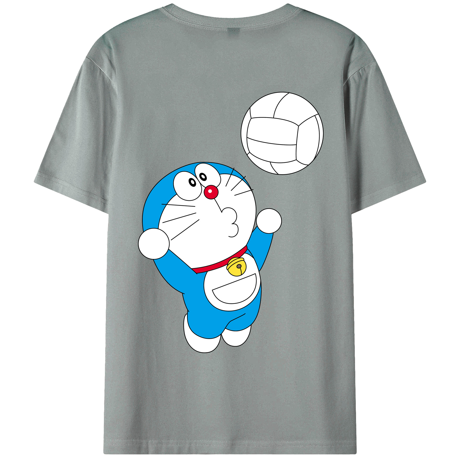 （画像用） ドラえもん Doraemon 綿100％ メンズ半袖Tシャツ（バックプリント） 通気性